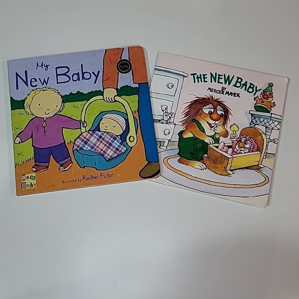 5/$30 NEW BABY Books for Siblings Meyer & Fuller Hard Soft Covers Set of 2